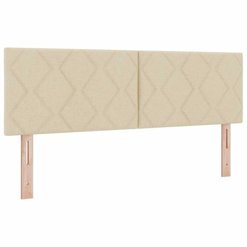 Boxspringbed met kussen met hoofdeinde Crème 160 x 200 cm Stof