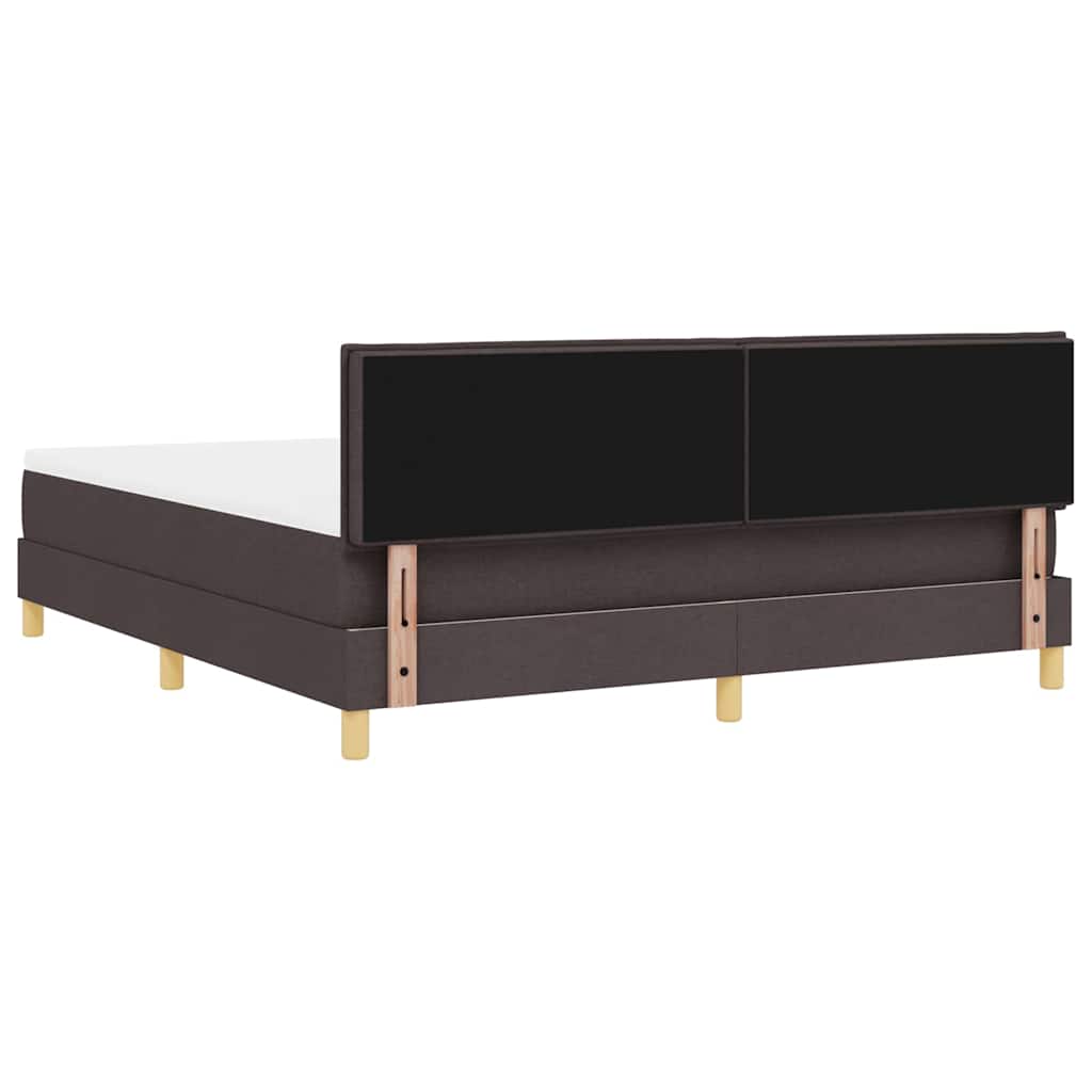 Boxspringbed met kussen Donkerbruin 180 x 200 cm Stof