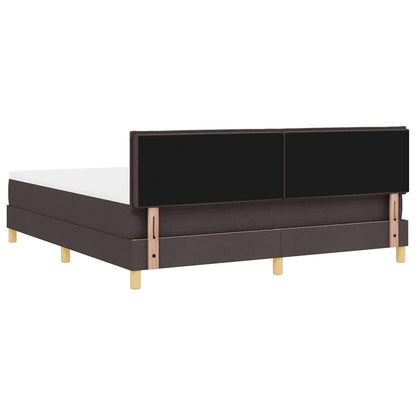 Boxspringbed met kussen Donkerbruin 180 x 200 cm Stof