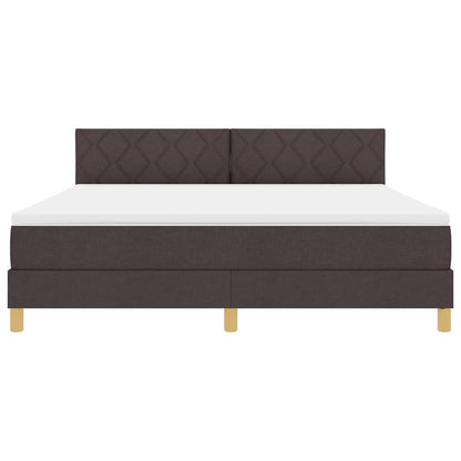 Boxspringbed met kussen Donkerbruin 180 x 200 cm Stof