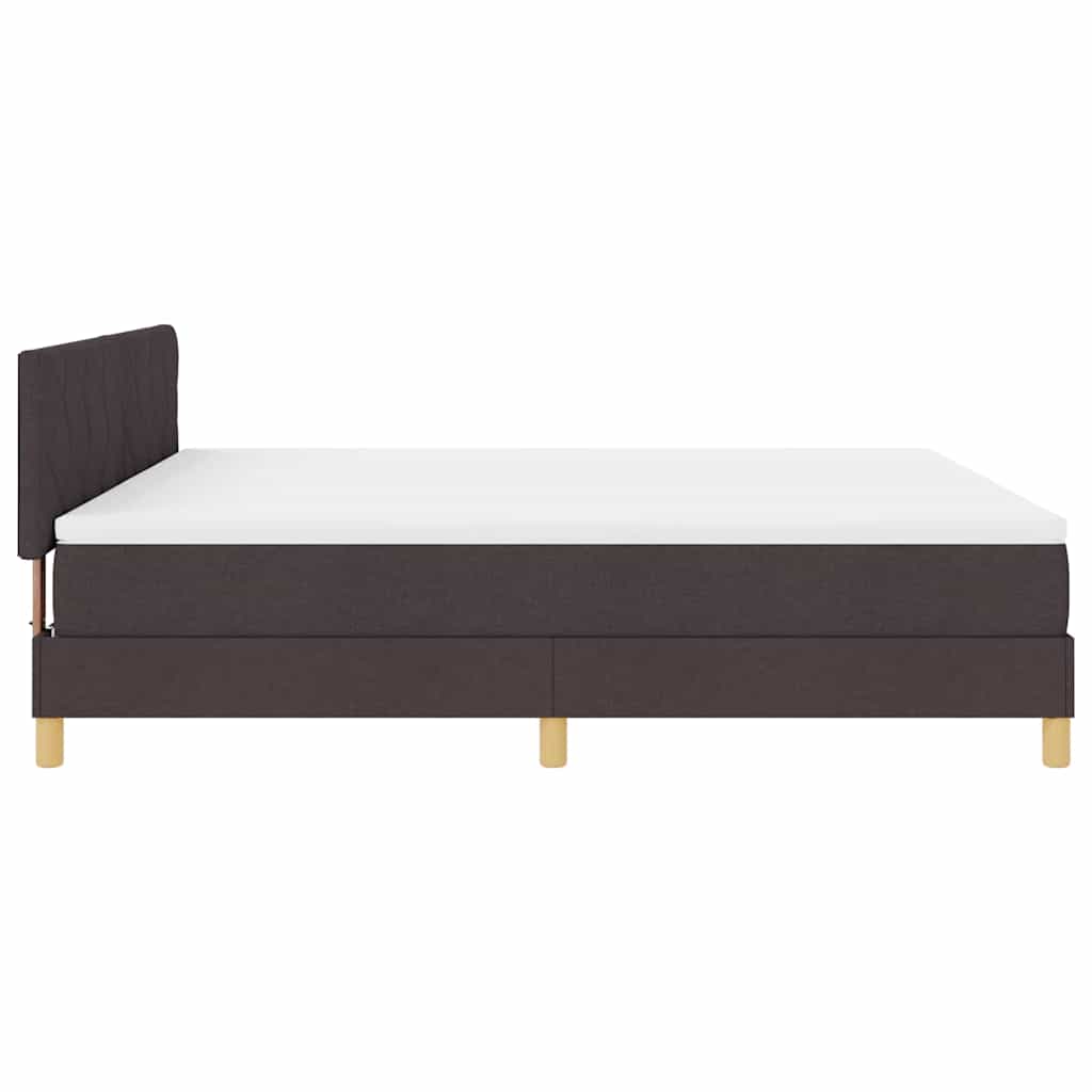 Boxspringbed met kussen Donkerbruin 180 x 200 cm Stof