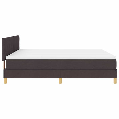 Boxspringbed met kussen Donkerbruin 180 x 200 cm Stof