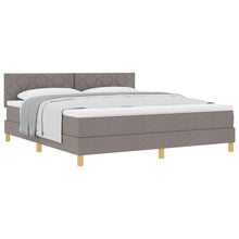Boxspringbed met kussen met hoofdeinde Taupe 180 x 200 cm Stof