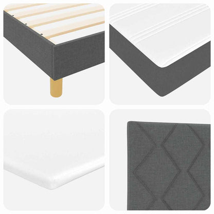 Boxspringbed met matras Donkergrijs 200 x 200 cm Stof