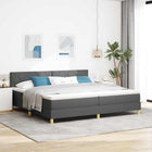Boxspringbed met matras 200x200 cm donkergrijs stof