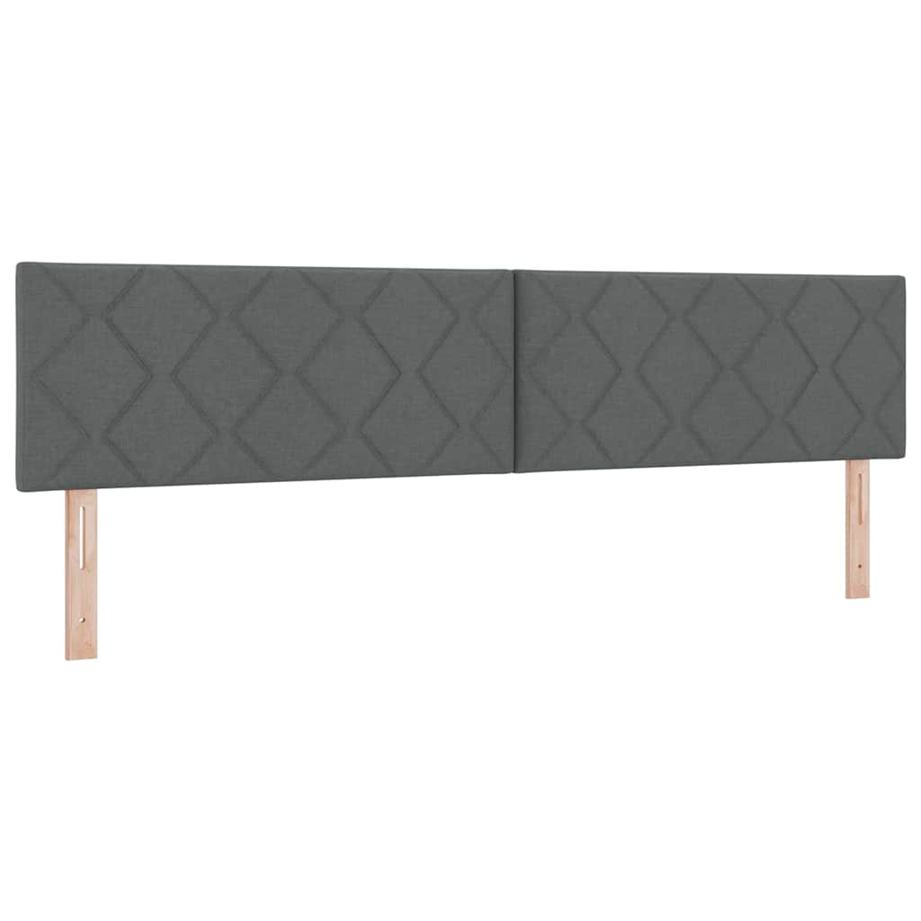 Boxspringbed met matras Donkergrijs 200 x 200 cm Stof