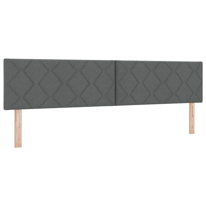 Boxspringbed met matras Donkergrijs 200 x 200 cm Stof