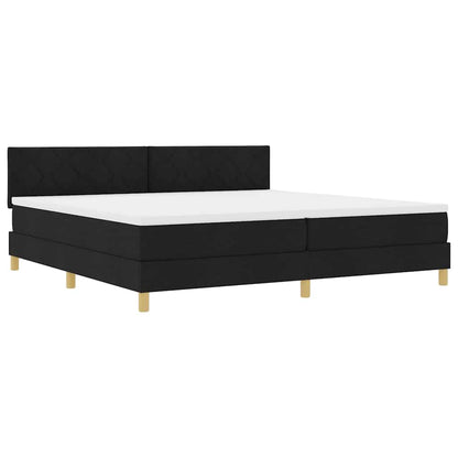 Boxspringbed met matras met matras Zwart 200 x 200 cm Stof