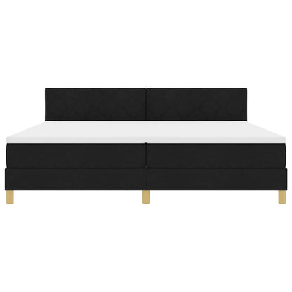 Boxspringbed met matras met matras Zwart 200 x 200 cm Stof