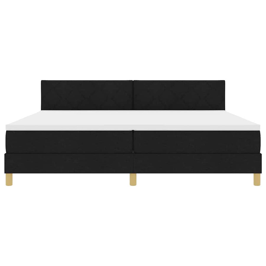 Boxspringbed met matras met matras Zwart 200 x 200 cm Stof