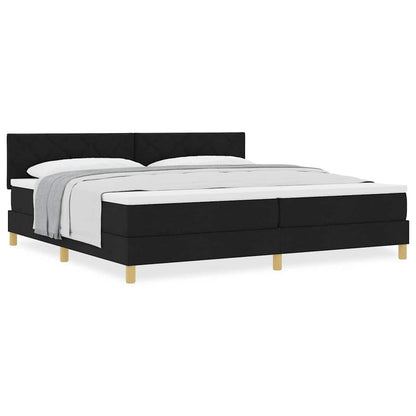 Boxspringbed met matras met matras Zwart 200 x 200 cm Stof