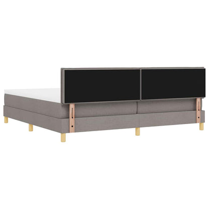 Boxspringbed met kussen met hoofdeinde Taupe 200 x 200 cm Stof