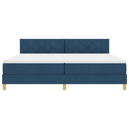 Boxspringbed met matras met hoofdeinde Blauw 200 x 200 cm Stof