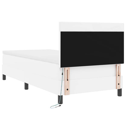 Boxspringbed met matras Wit 90 x 190 cm Kunstleer