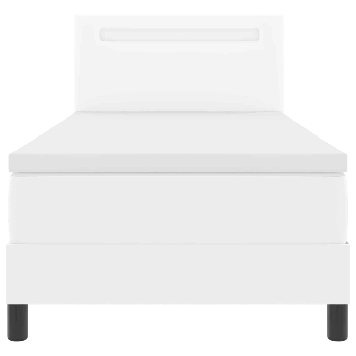 Boxspringbed met matras Wit 90 x 190 cm Kunstleer
