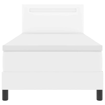 Boxspringbed met matras Wit 90 x 190 cm Kunstleer
