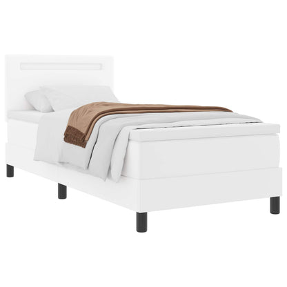 Boxspringbed met matras Wit 90 x 190 cm Kunstleer