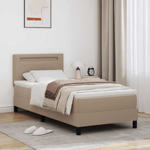 Bedframe met matras met matras Cappuccino 90 x 190 cm Kunstleer