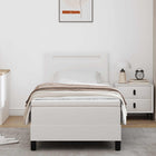 Boxspringbed 90 x 200 cm wit kunstleer