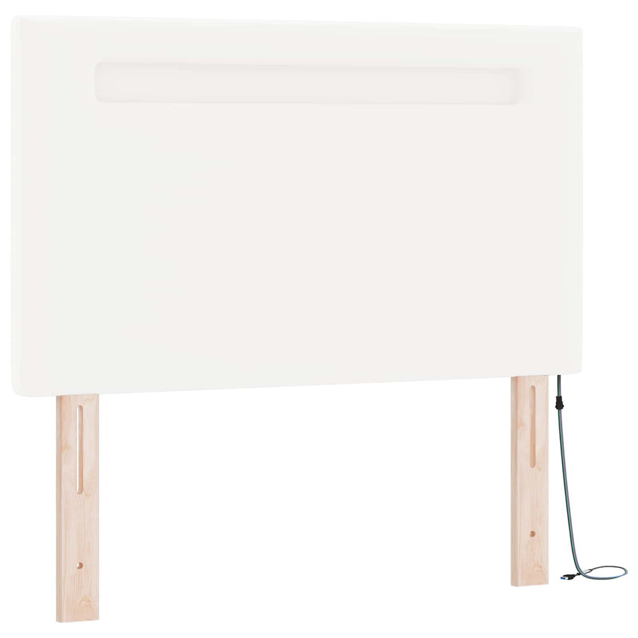 Boxspringbed met matras Wit 90 x 200 cm Kunstleer