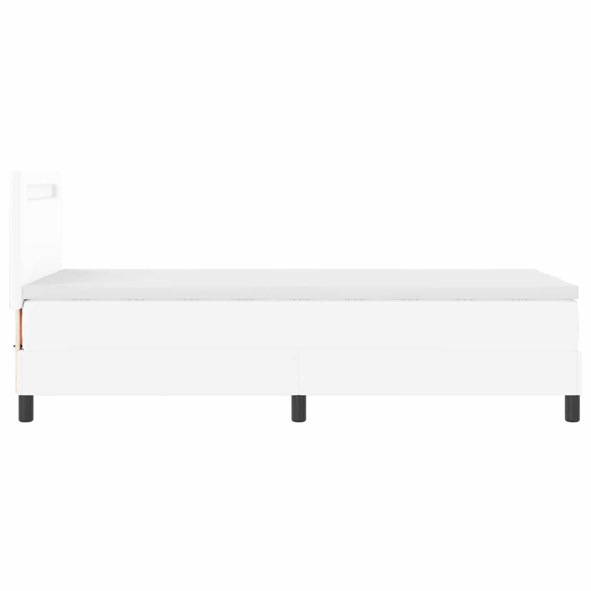 Boxspringbed met matras Wit 90 x 200 cm Kunstleer