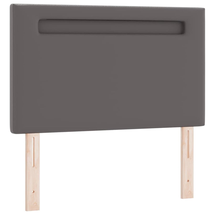 Boxspring bed met LED -striplichten Grijs en Wit 90 x 200 cm
