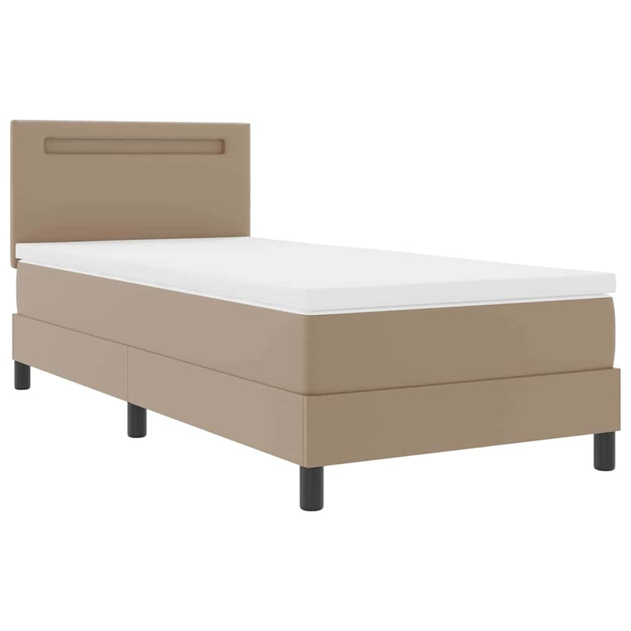 Boxspring bed Wit en Cappuccino 90 x 200 cm