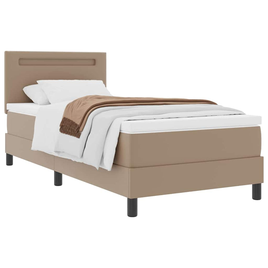 Boxspring bed Wit en Cappuccino 90 x 200 cm