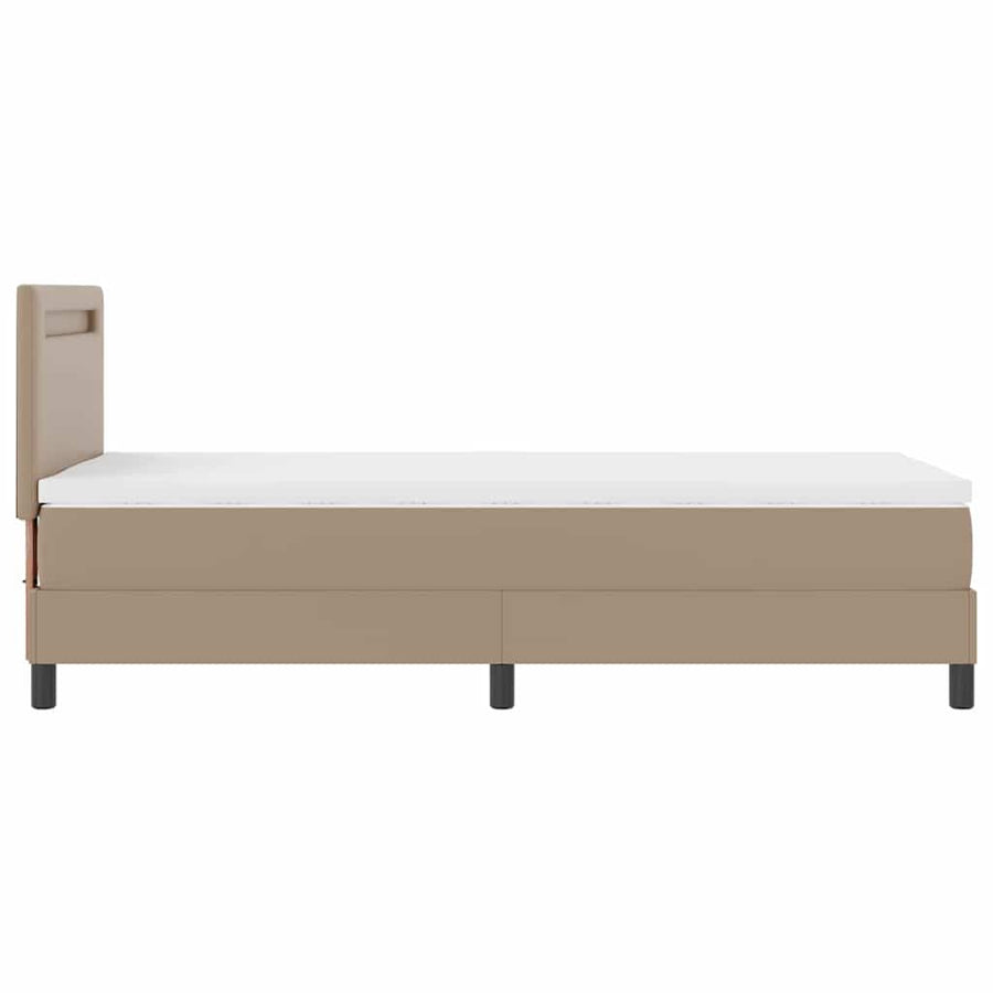 Boxspring bed Wit en Cappuccino 90 x 200 cm