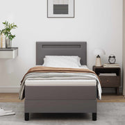 Boxspringbed 100x200 cm grijs kunstleer met matras
