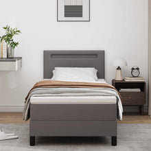 Boxspringbed met matras Grijs 100 x 200 cm Kunstleer
