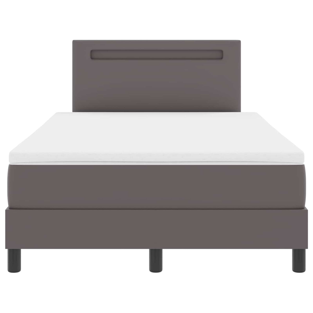 Boxspringbed met matras Grijs 120 x 190 cm Kunstleer