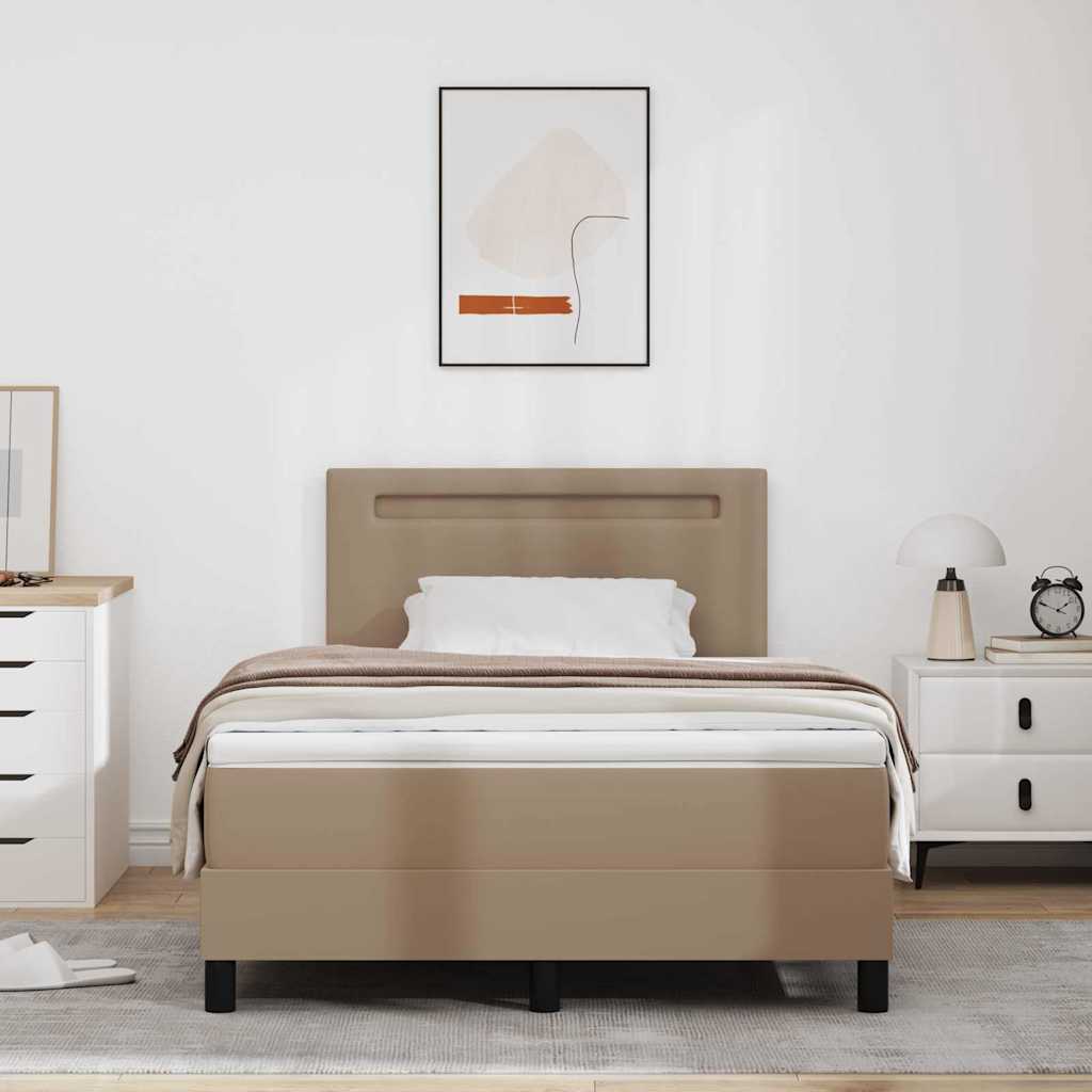 Bedframe met matras Cappuccino 120 x 190 cm Kunstleer