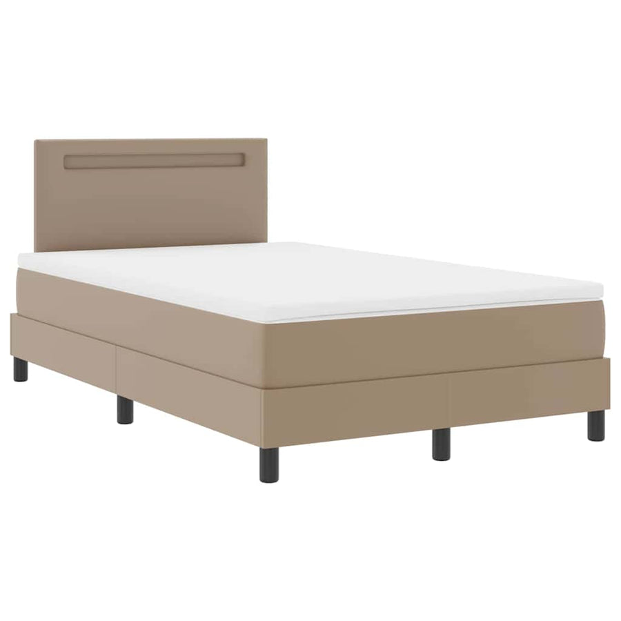 Bedframe met matras Cappuccino 120 x 190 cm Kunstleer