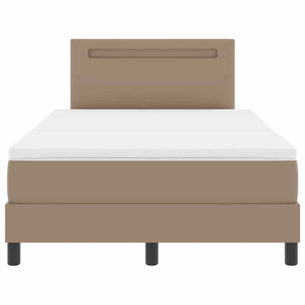 Bedframe met matras Cappuccino 120 x 190 cm Kunstleer