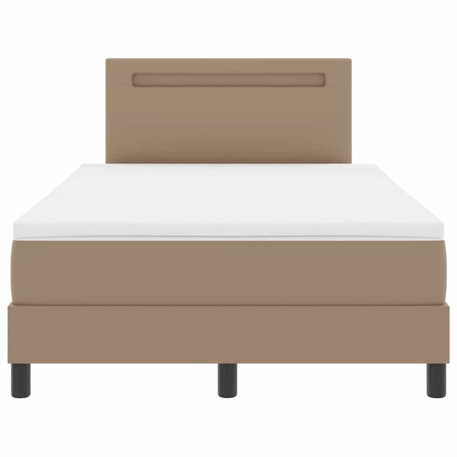 Bedframe met matras Cappuccino 120 x 190 cm Kunstleer