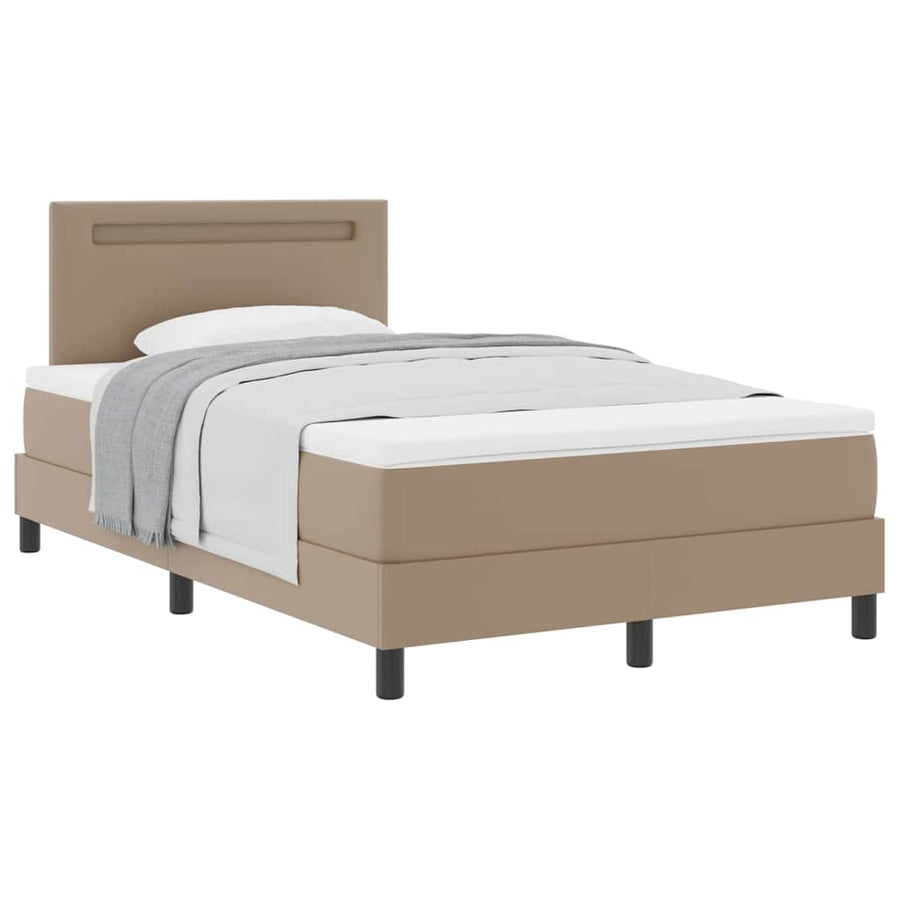 Bedframe met matras Cappuccino 120 x 190 cm Kunstleer