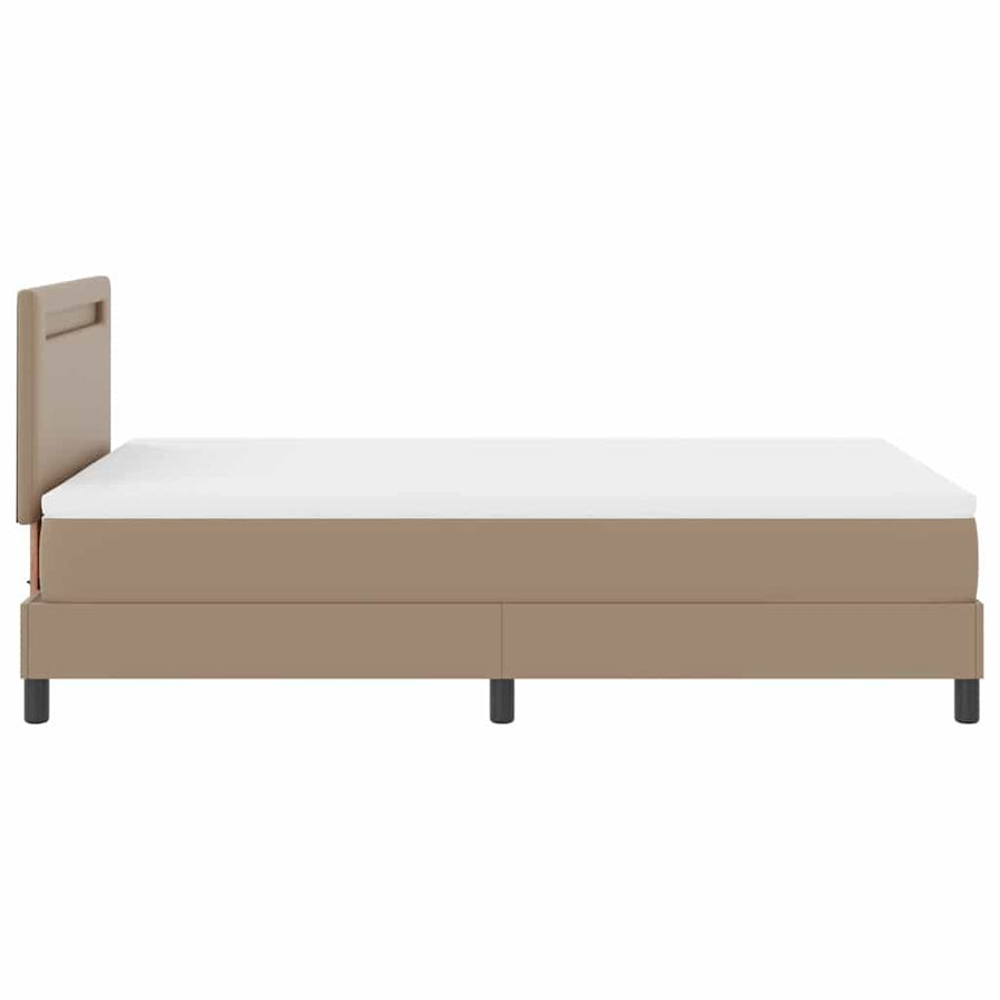 Bedframe met matras Cappuccino 120 x 190 cm Kunstleer