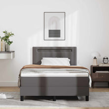 Boxspringbed met matras Grijs 120 x 200 cm Kunstleer