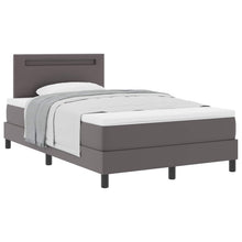 Boxspringbed met matras Grijs 120 x 200 cm Kunstleer