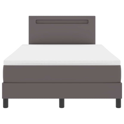 Boxspringbed met matras Grijs 120 x 200 cm Kunstleer