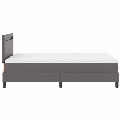 Boxspringbed met matras Grijs 120 x 200 cm Kunstleer