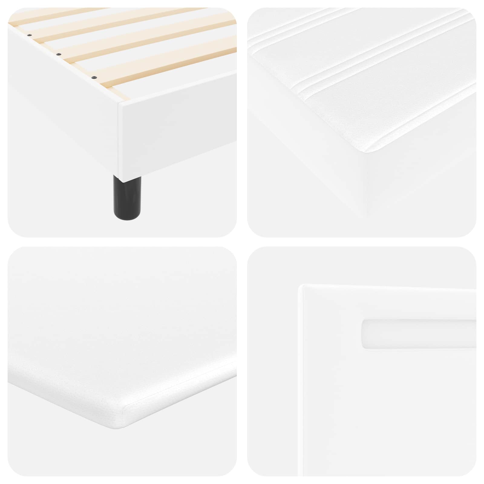 Boxspringbed met matras Wit 140 x 190 cm Kunstleer