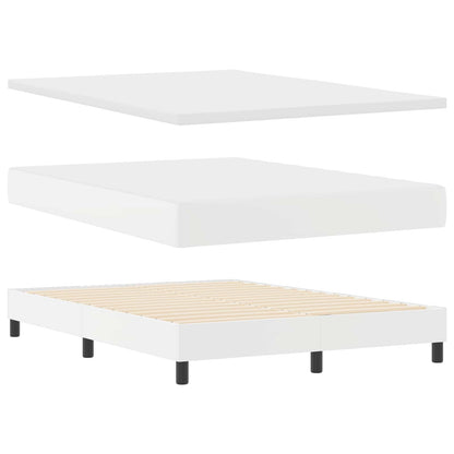 Boxspringbed met matras Wit 140 x 190 cm Kunstleer