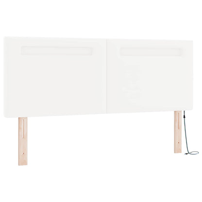 Boxspringbed met matras Wit 140 x 190 cm Kunstleer