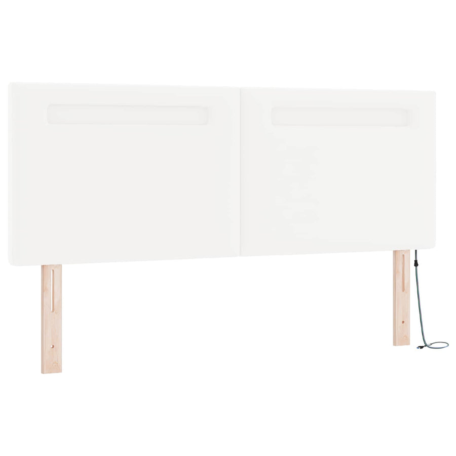 Boxspringbed met matras Wit 140 x 190 cm Kunstleer