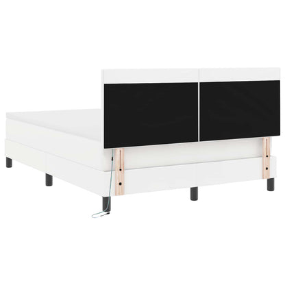Boxspringbed met matras Wit 140 x 190 cm Kunstleer