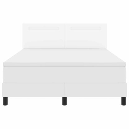 Boxspringbed met matras Wit 140 x 190 cm Kunstleer