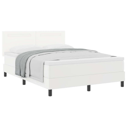 Boxspringbed met matras Wit 140 x 190 cm Kunstleer