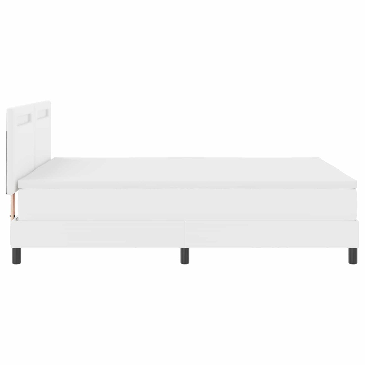 Boxspringbed met matras Wit 140 x 190 cm Kunstleer